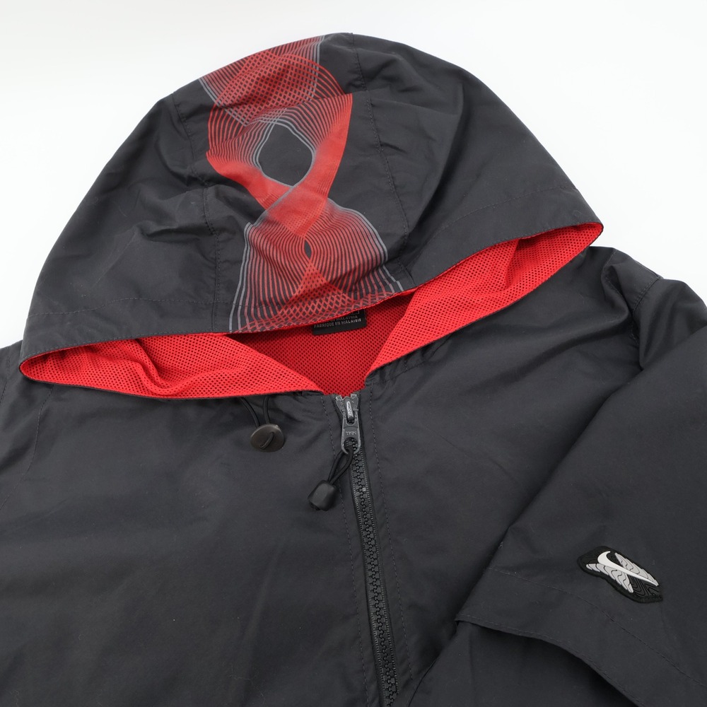 Vintage‎ Nike Men's Black Hooded Anorak Jacket Windbreaker Pullover Size M